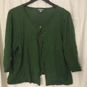 Hunter green J. Jill 3/4 sleeve cardi